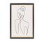 Stupell Industries Minimal Woman Line Drawing Floating Frame Design By LSR Creative Studio